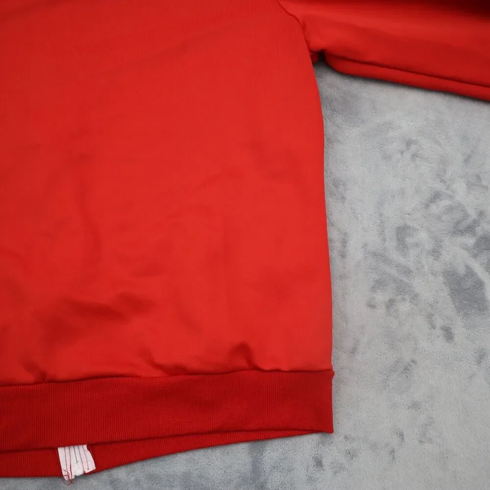 Casual Jacket Mens 3XL Red Long Sleeve High Neck Full Zip Banded Cuffs Outwear